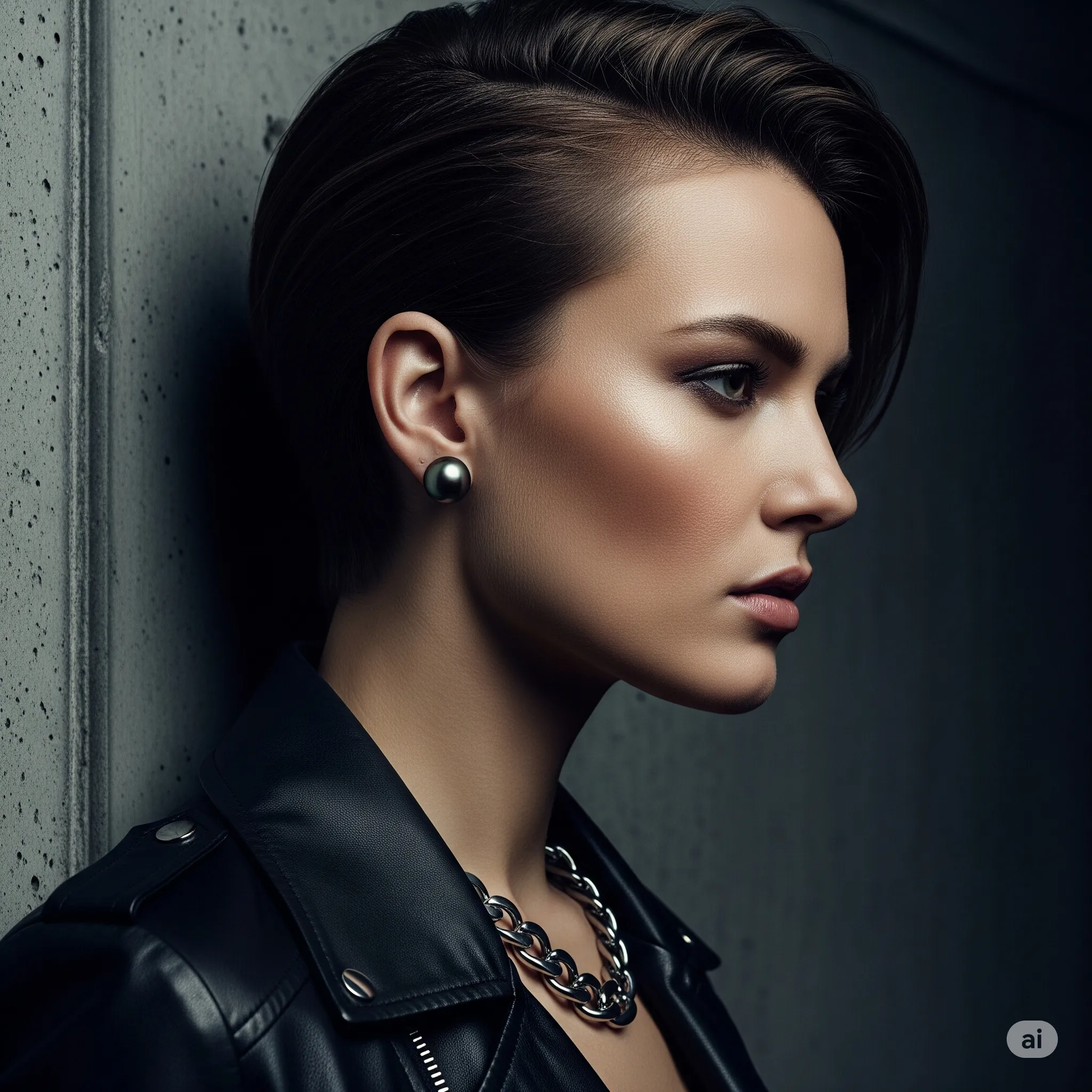 Tahitian Black Pearl Studs