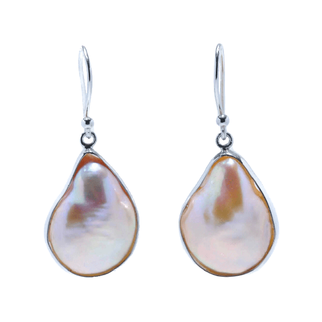 Baroque Hook Wire Earrings | Silver Gilt