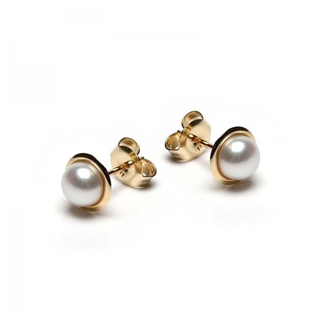 9ct Yellow Gold Freshwater Pearl Earrings