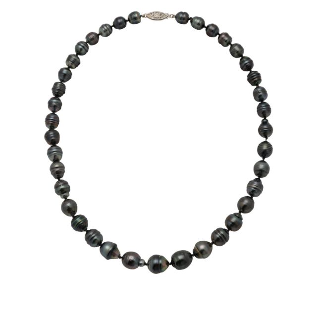 Tahitian Baroque Pearl Necklace With 14ct White Gold Clasp