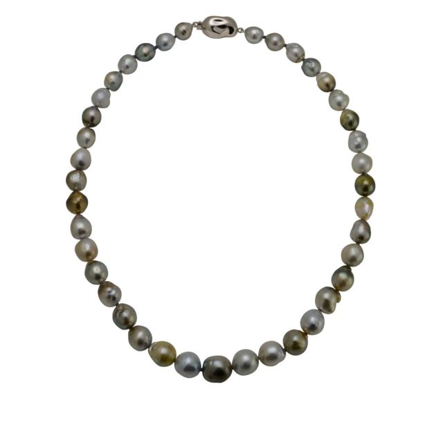  Baroque Tahitian Pearl Multi-colour Necklace