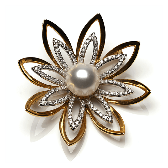 Flower head brooch