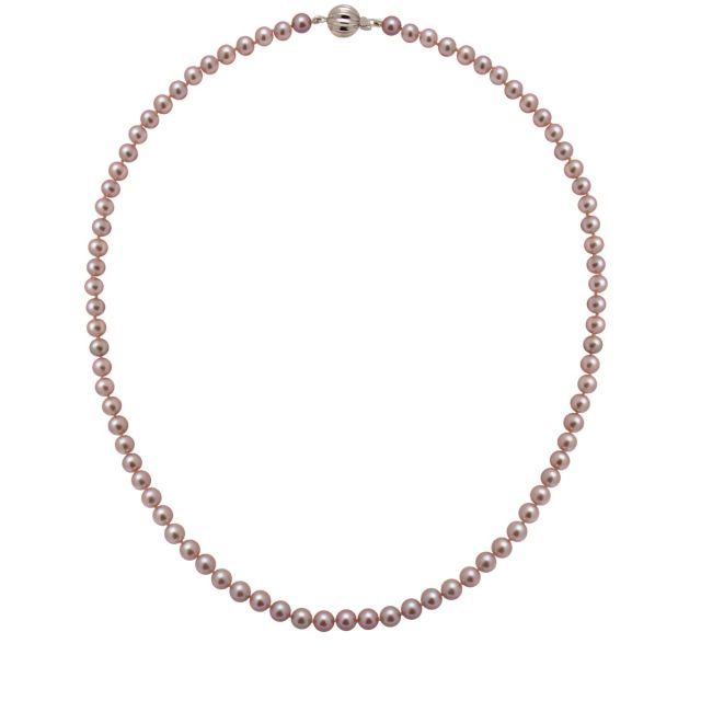 Pink Freshwater Pearl Necklace | AA Grade | 5 mm