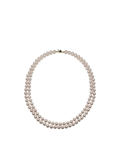 White Akoya Pearl Necklace AAA Grade 5.5-6.0mm