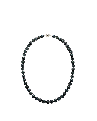 Black Akoya Pearl Necklace AA+ Grade 8.0-8.5mm