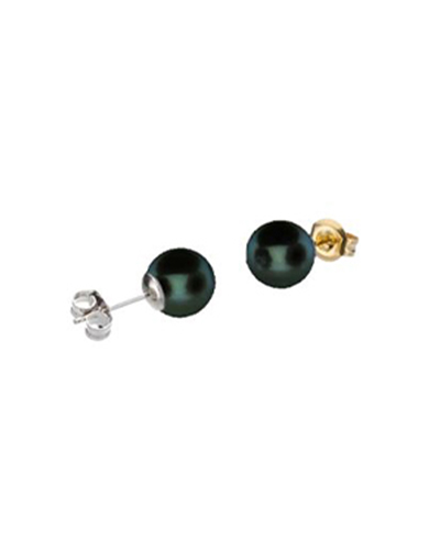 Black Akoya Pearl Classic Stud Earring 9.0-9.5 mm