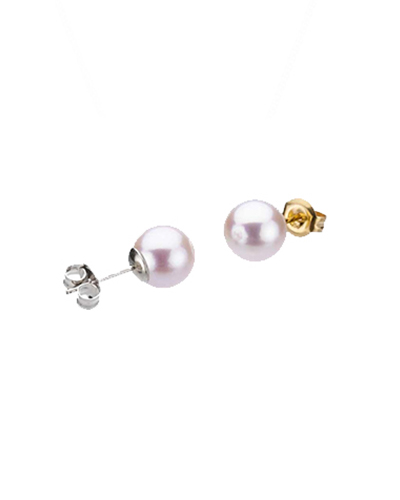 Akoya AAA Grade Pearl Stud Earrings 8.0mm | Pravins