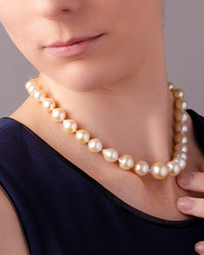 READY TO SHIP Large 15mm Saltwater Pearl Necklace - 925 Sterling Silver l  FJD$