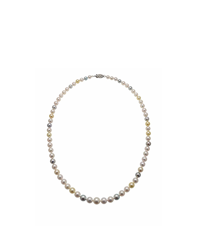 Graduated akoya pearl on sale necklace