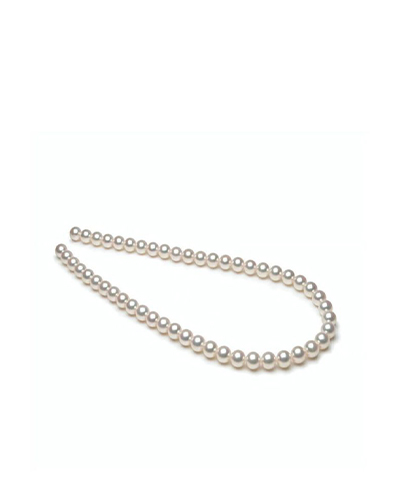 White Akoya Pearl Necklace Hanadama Grade 6.5-7.0mm