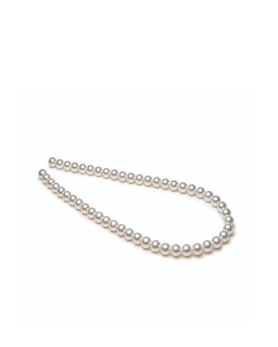 White Akoya Pearl Necklace Hanadama Grade 6.0-6.5mm