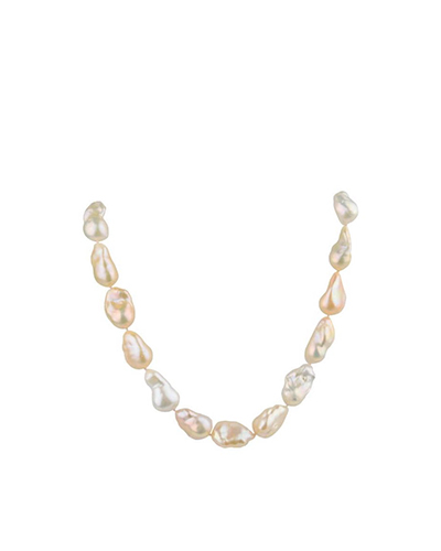 Freshwater Baroque Natural Colour Pearl Necklace | 18ct Yellow Gold