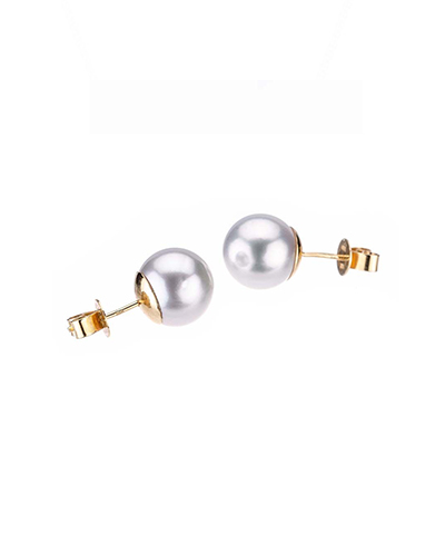 White South Sea Pearl Classic Stud Earring 10.5-11.0 mm