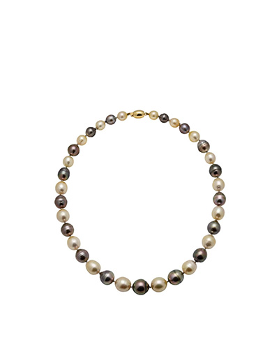 South Sea & Tahitian Baroque Pearl Necklace 8.1 To 12.2mm