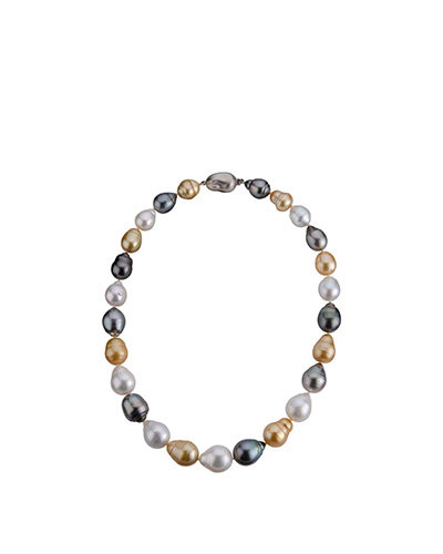 South Sea & Tahitian Pearl Multicolor Baroque Pearl Necklace | 12-15.5mm