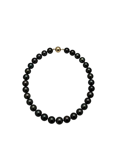 Ocata | Silver-Tone Anchor Chain & Black Pearl Bracelet | In stock! |  Lucleon