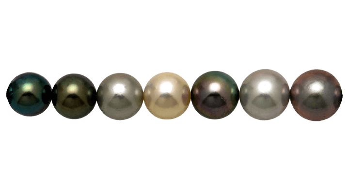 Tahitian pearl colours