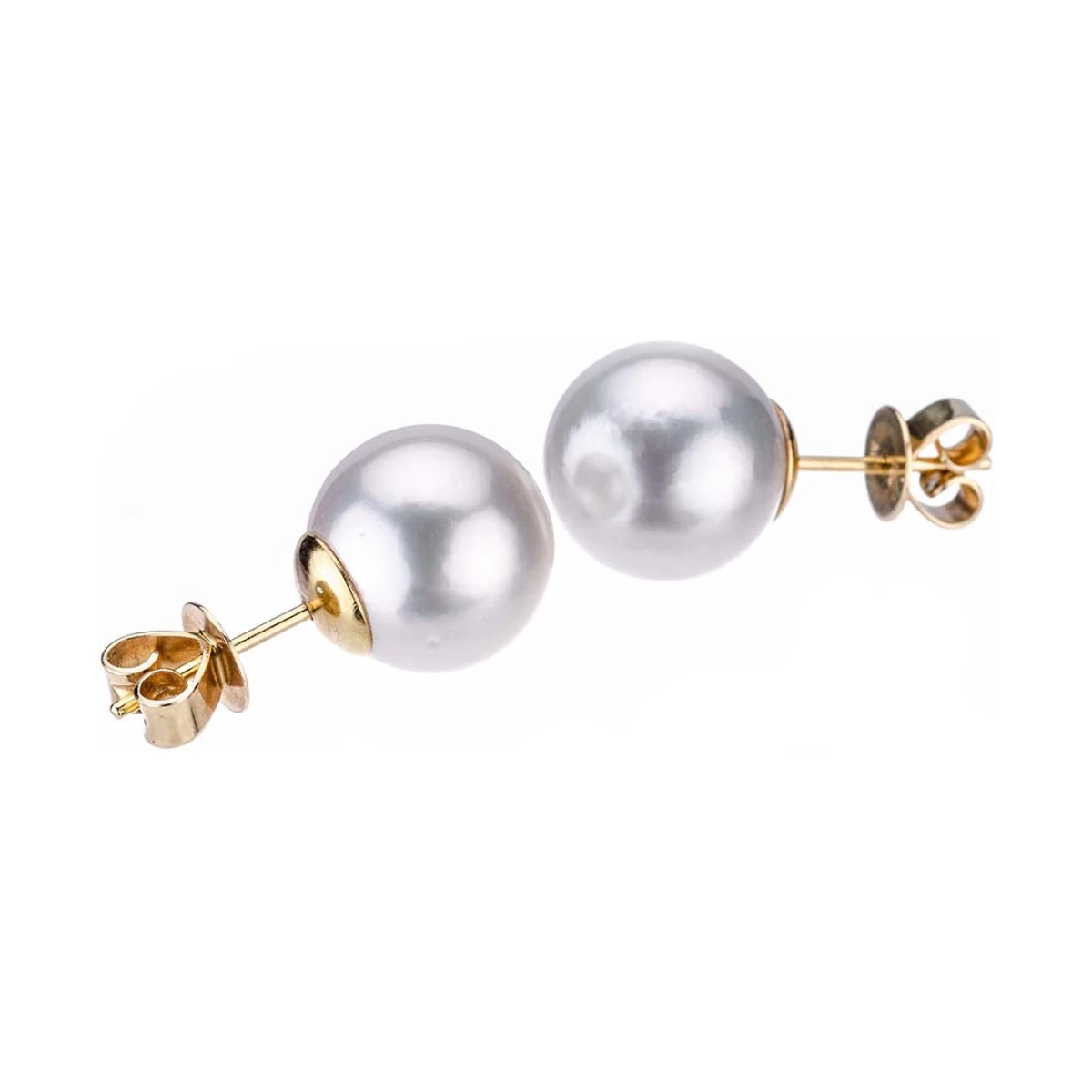 South Sea Cultured Pearl Stud Earrings 11.0-11.5mm | 18ct Yellow Gold 