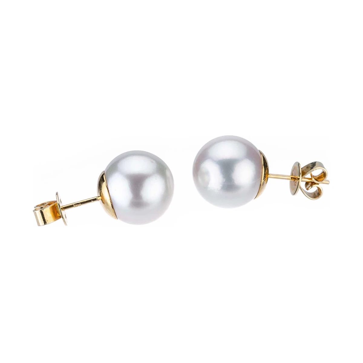 South Sea Cultured Pearl Stud Earrings 11.5-12.0mm | 18ct Yellow Gold 