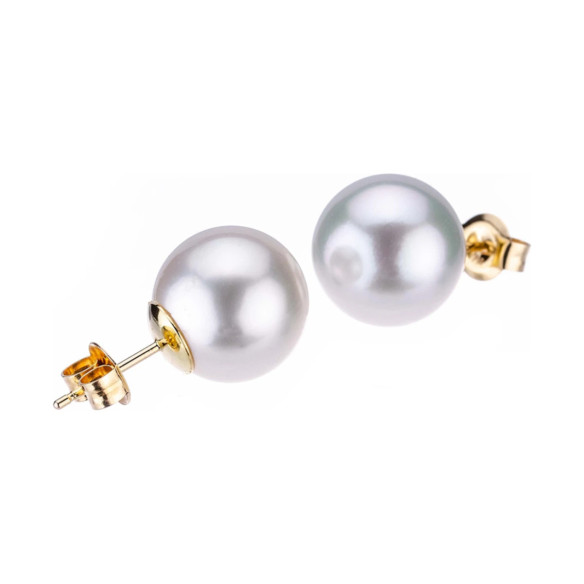South Sea Cultured Pearl Stud Earrings 12-12.5mm | 18ct Yellow Gold 