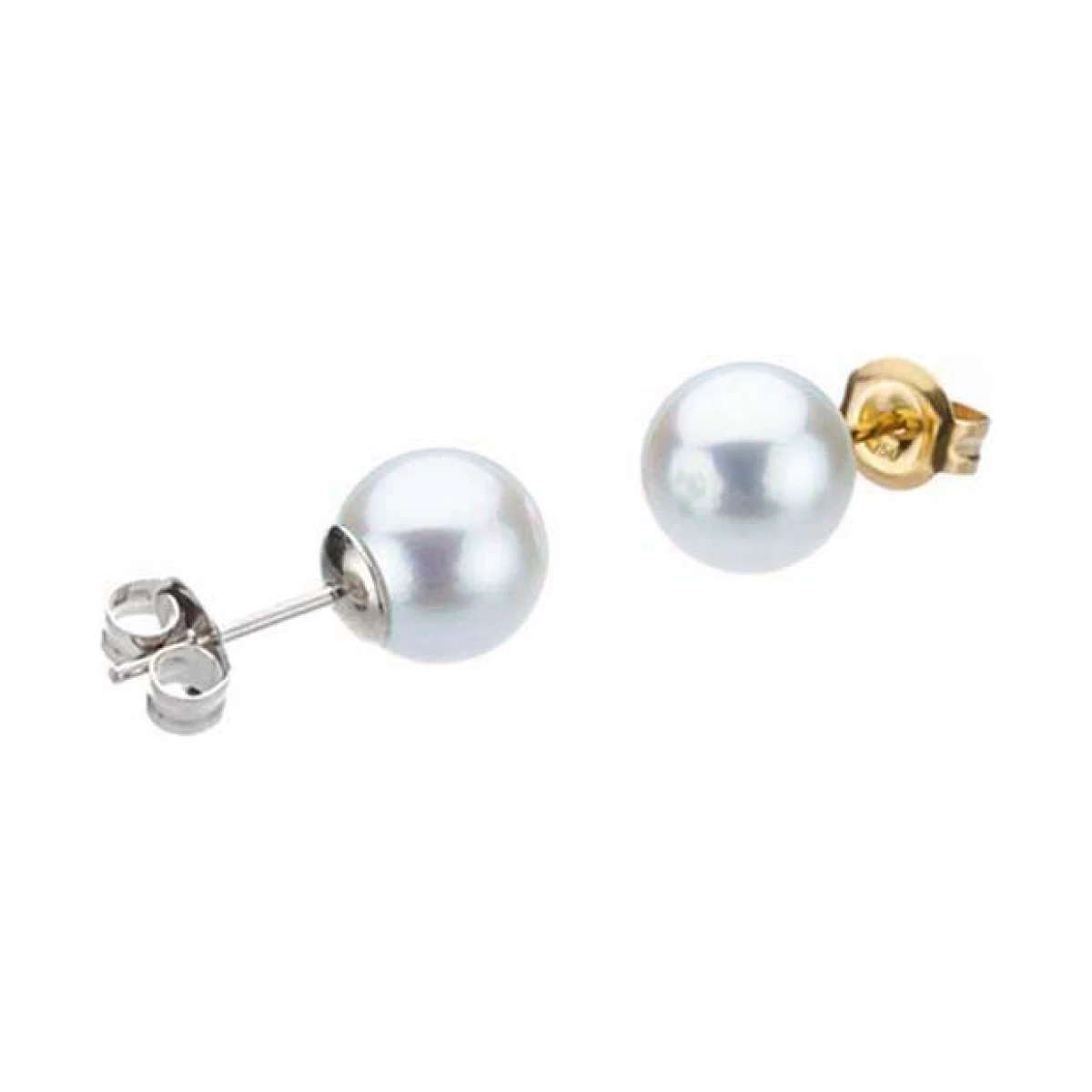 Grey Akoya Stud Earrings  |  5.5-6.0 mm
