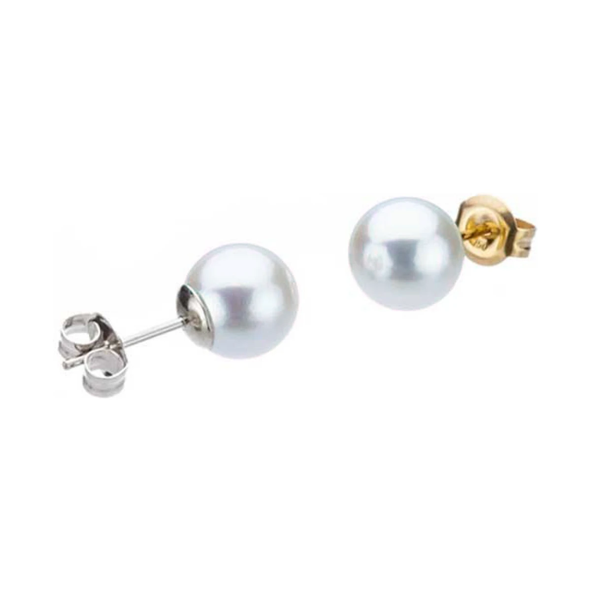 Grey Akoya Stud Earrings  |  6.5-7.0 mm