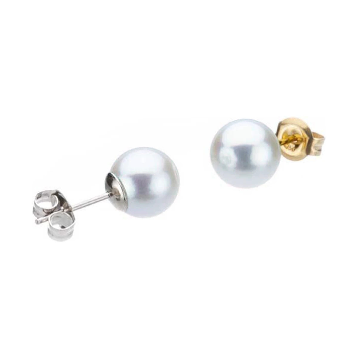 Grey Akoya Stud Earrings  |  7.5-8.0 mm