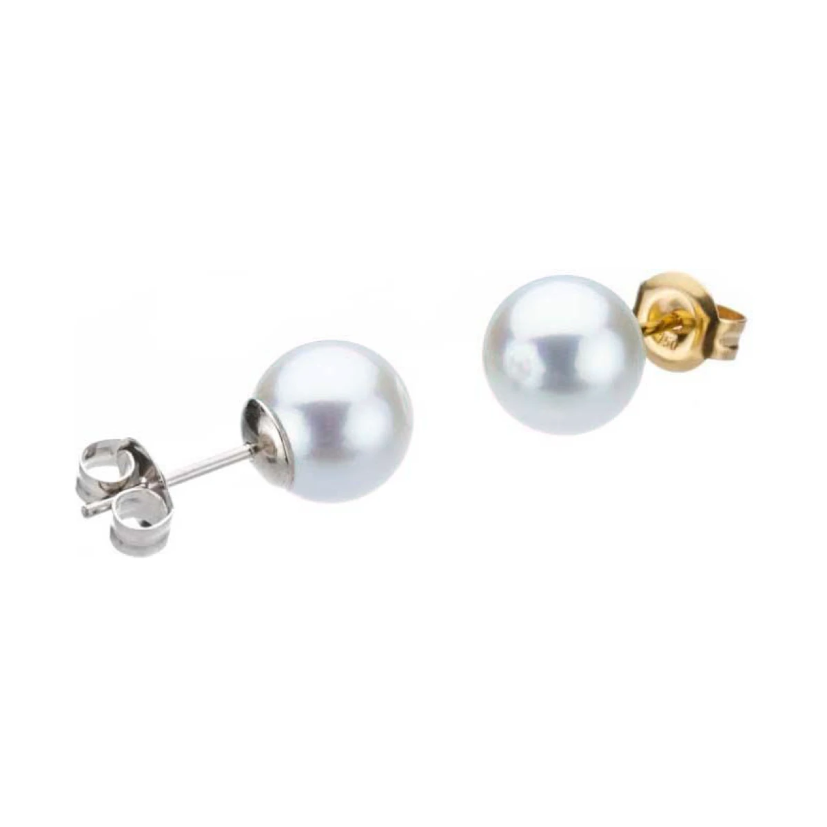 Grey Akoya Stud Earrings  |  9.0-9.5 mm