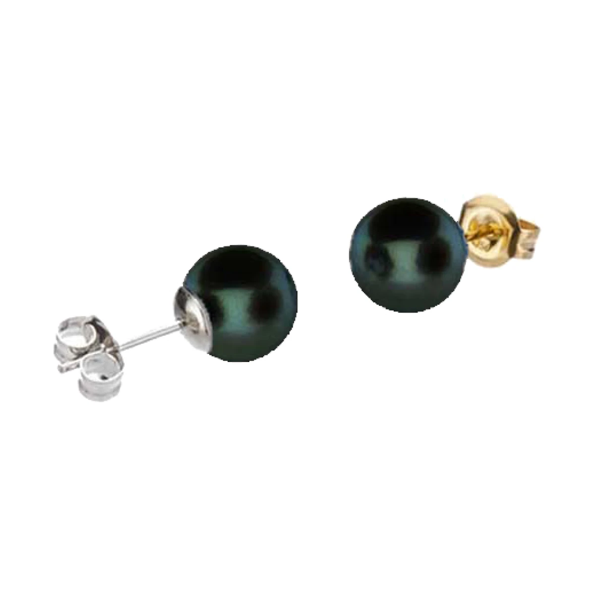 Black Akoya Stud Earrings  |  4.5-5.0 mm