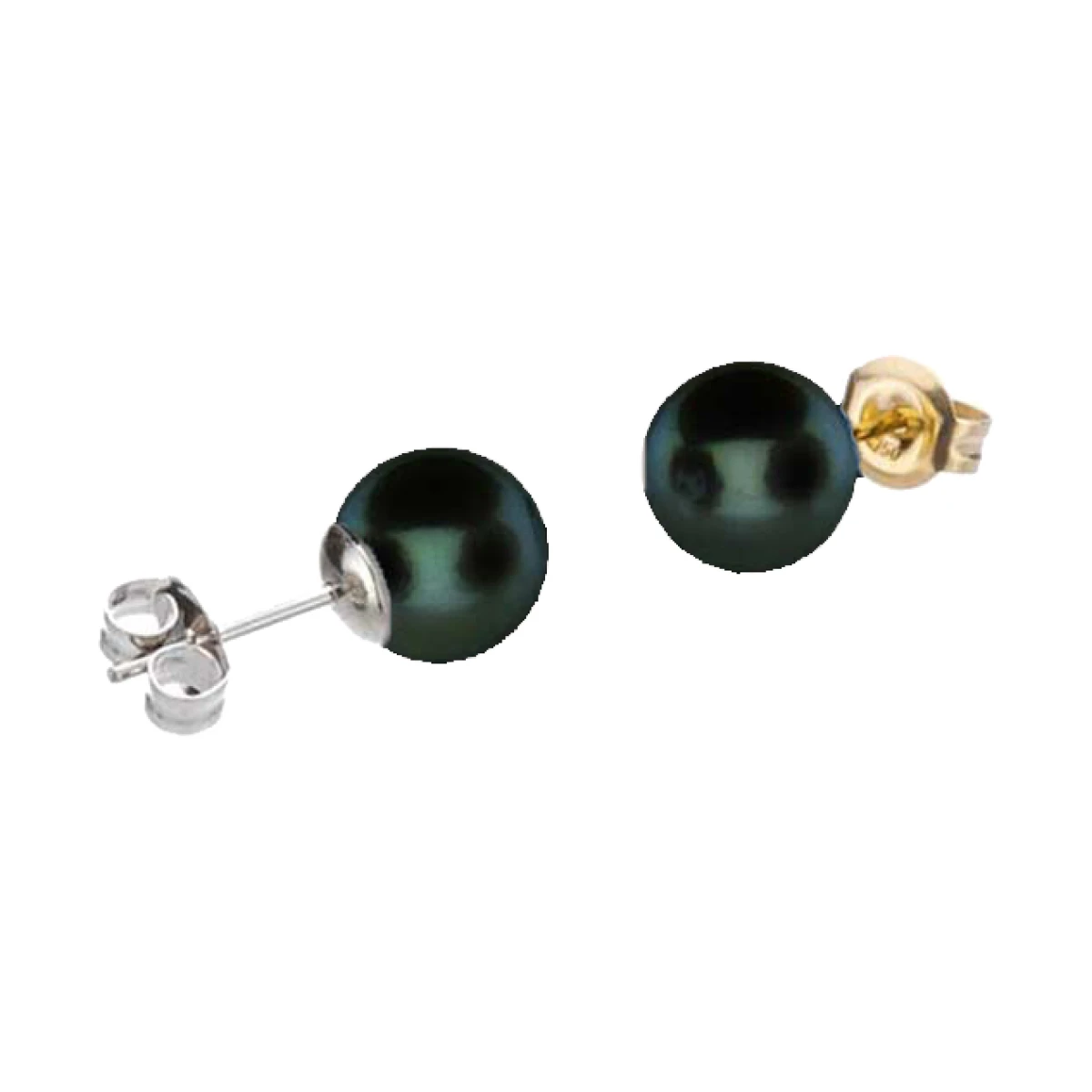 Black Akoya Stud Earrings  |  6.0-6.5 mm