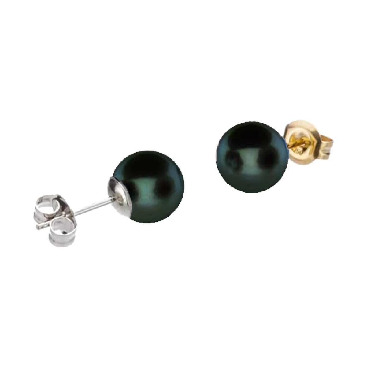 Balck Akoya Stud Earrings  |  6.5-7.0 mm