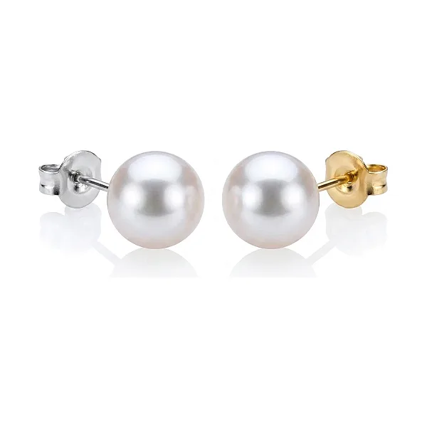 White Akoya Stud Earrings  |  7.0-7.5 mm