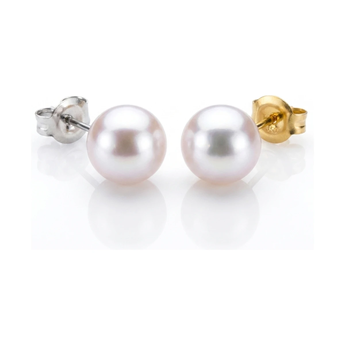 White Akoya Stud Earrings  |  8.5-9.0 mm
