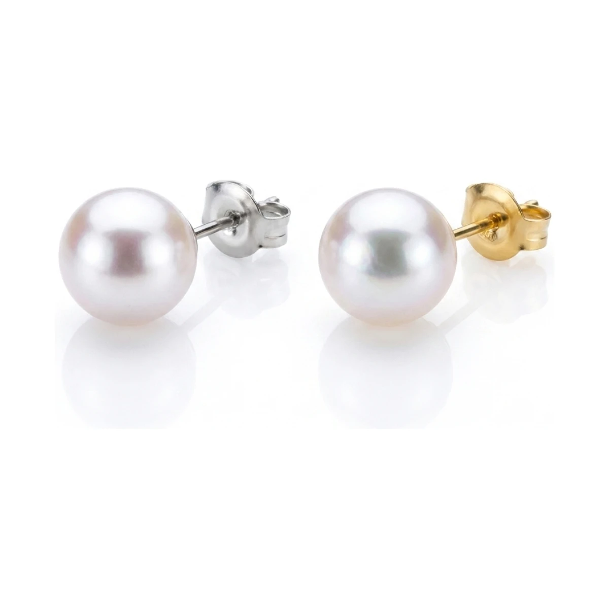 White Akoya Stud Earrings  |  9.0-9.5 mm