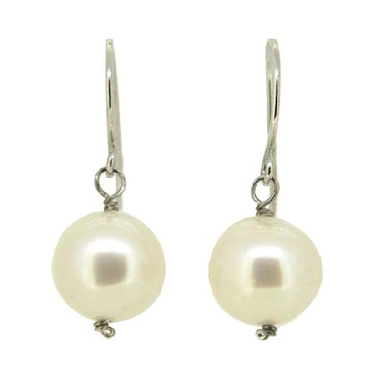 Simple White Freshwater Pearl Earring | Silver