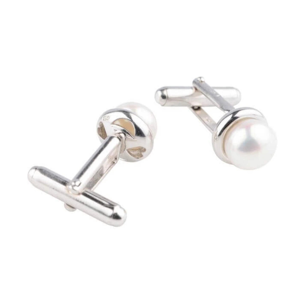 Freshwater Cultured Pearl Cufflinks | Silver