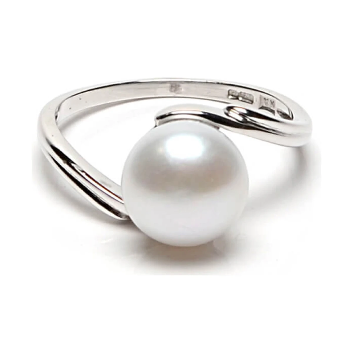 Double Shank Freshwater Cultured Pearl Ring | 9ct White Gold