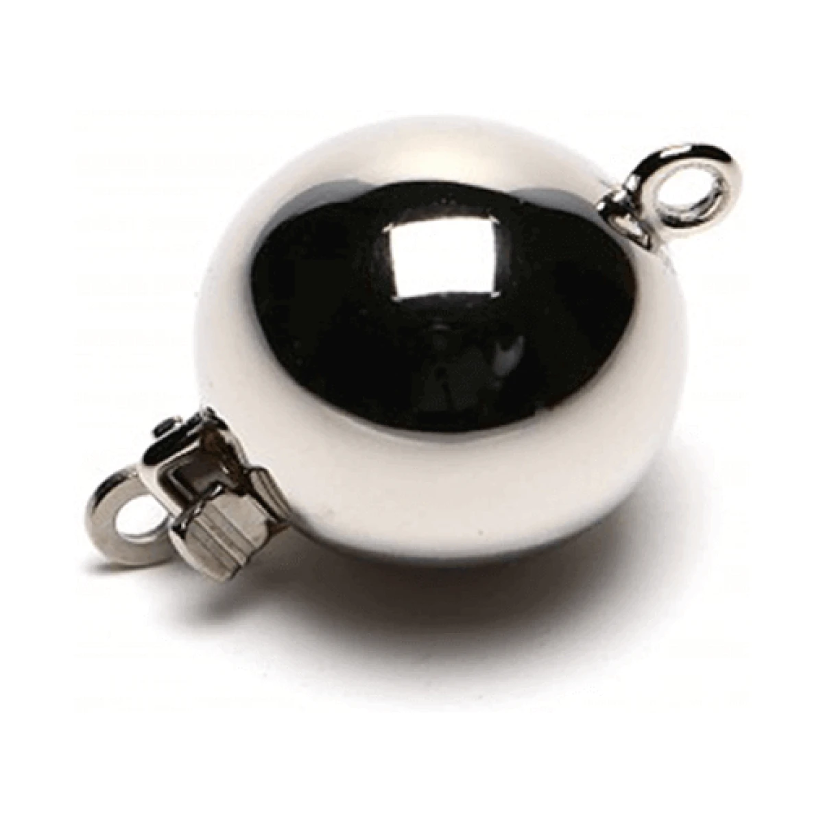 9ct White Gold Ball Clasp | 7 mm