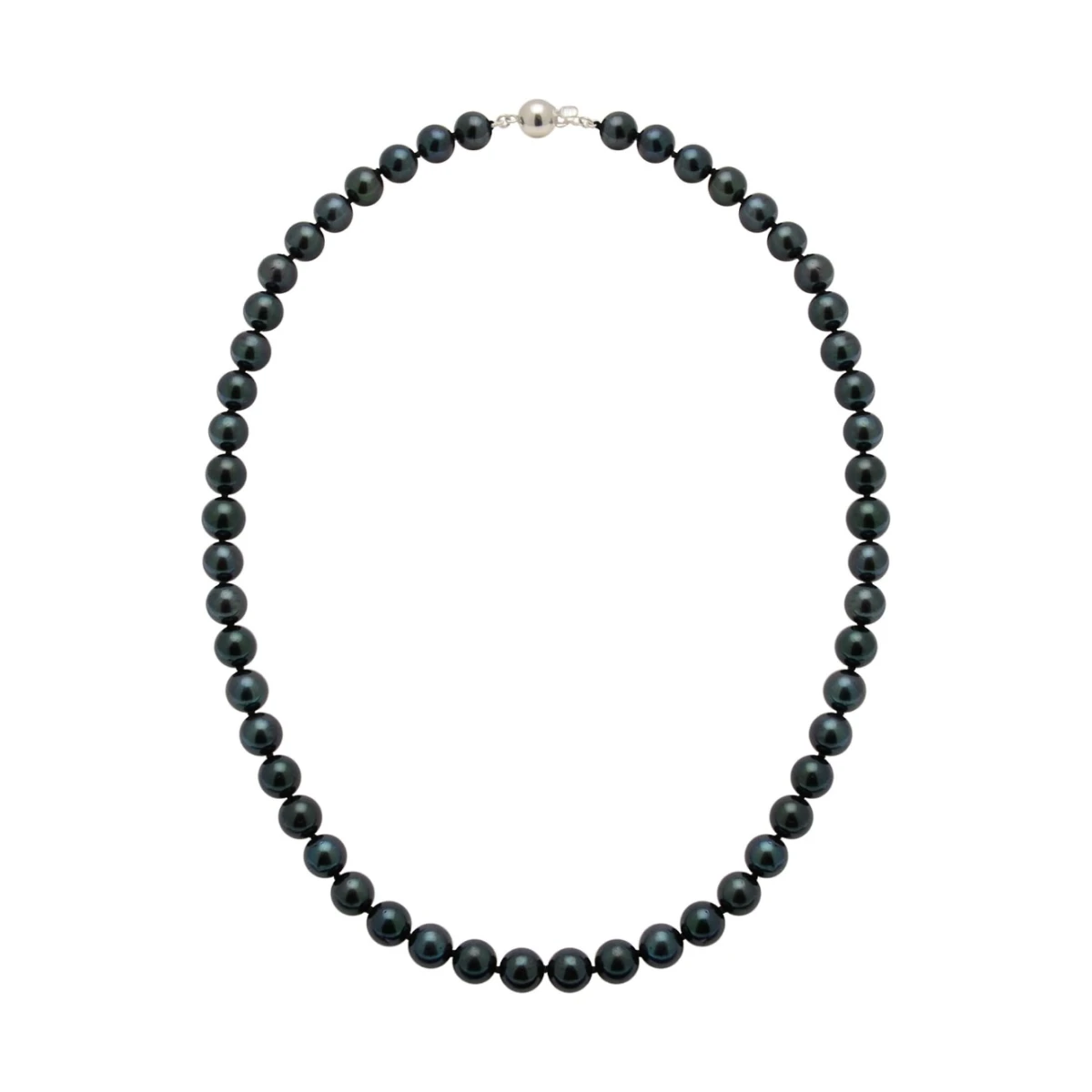 Black Akoya Pearl Necklace| AA+ Grade | 7.5-8.0 mm