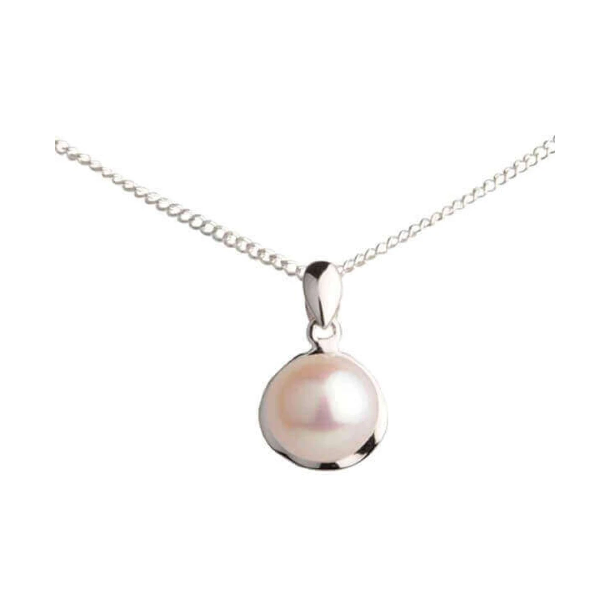  Freshwater Cultured Pearl Pendant and Chain  |  Silver