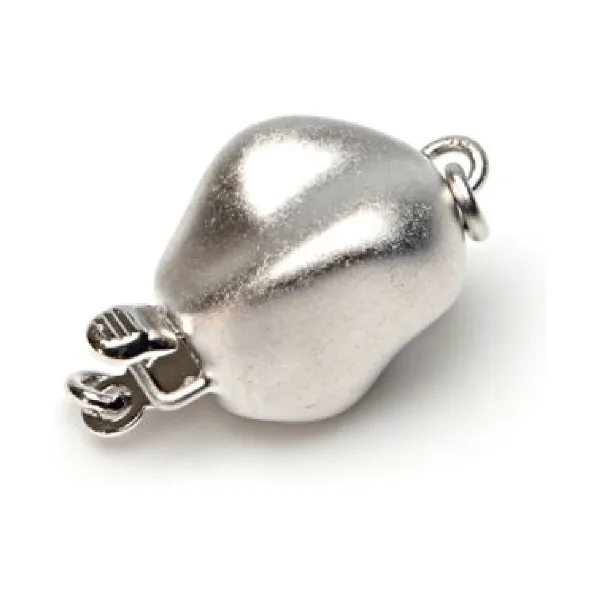 Silver Matte Baroque Shaped Clasp