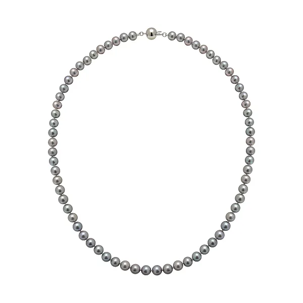 Grey Freshwater Pearl Necklace | AA Grade | 6mm