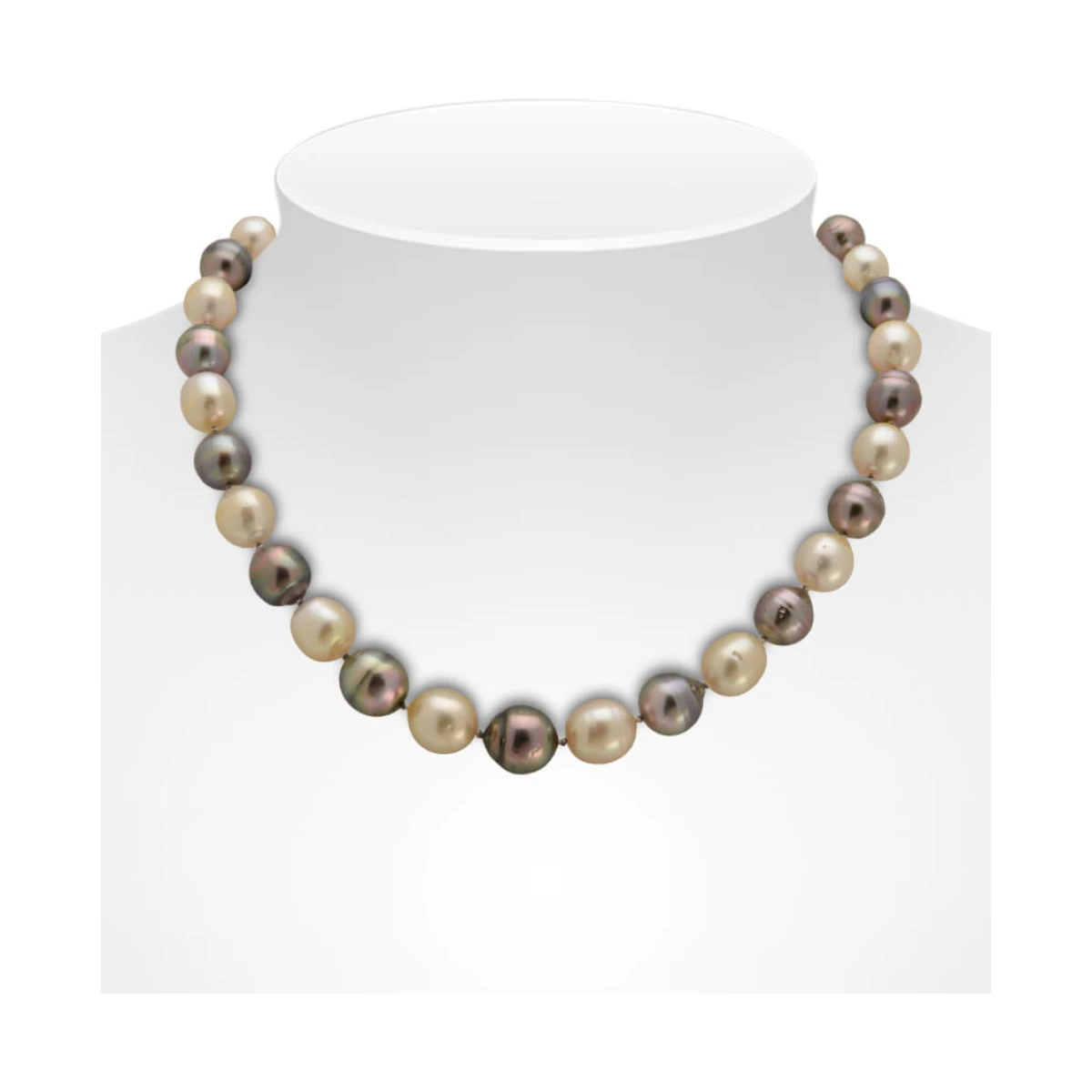 South Sea & Tahitian Baroque Pearl Necklace 8.1 To 12.2mm