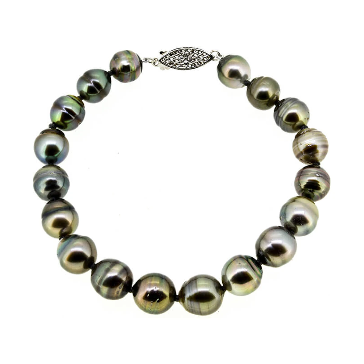 Baroque Tahitian Pearl Bracelet  |  14ct White Gold