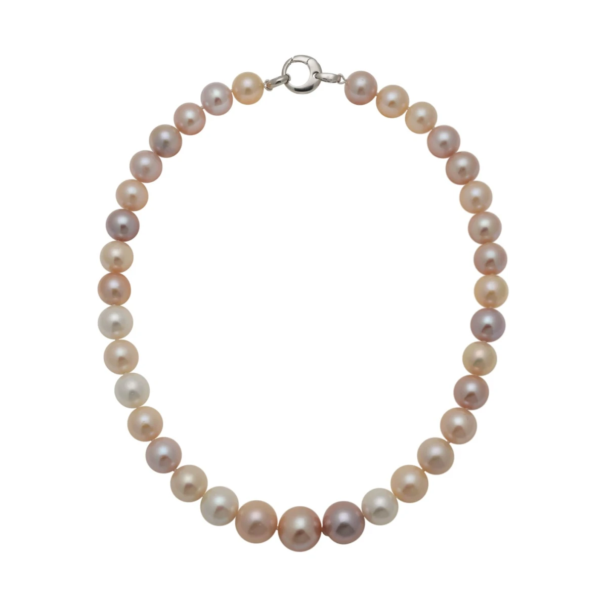 Freshwater Pearl Pastel Multi-Tone Necklace 12 to 15mm