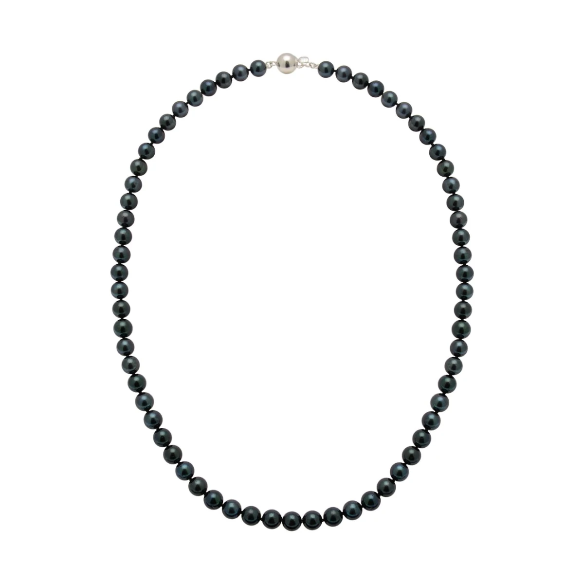 Black Akoya Pearl Necklace | AA+ Grade | 6.0-6.5 mm
