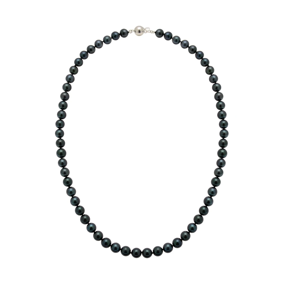 Black Akoya Pearl Necklace | AA Grade | 6.5-7.0 mm