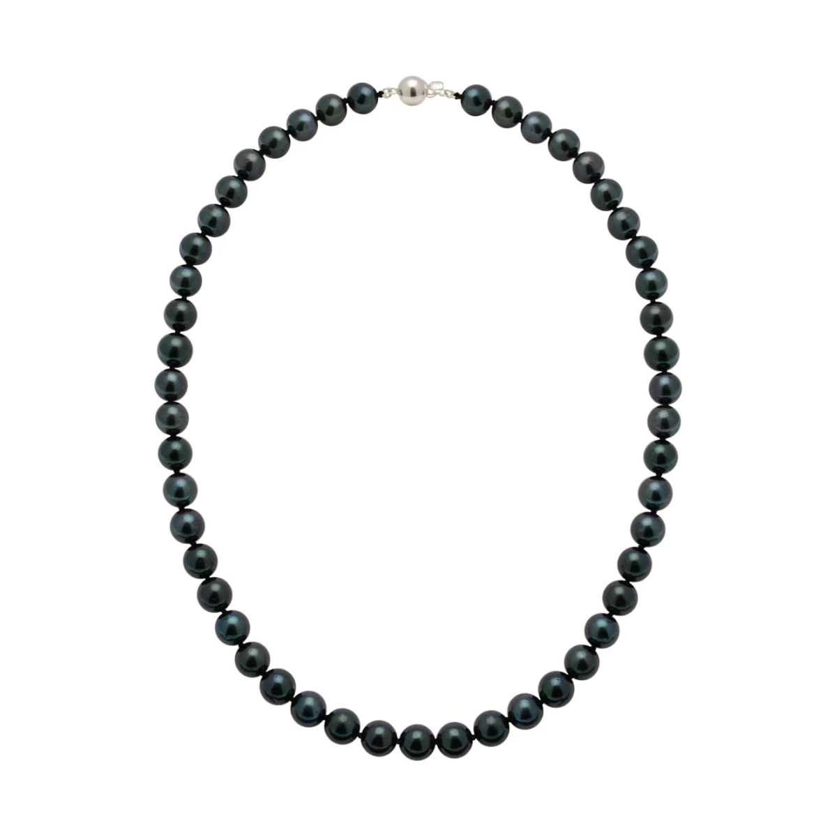 Black Akoya Pearl Necklace | AA+ Grade | 8.0-8.5 mm