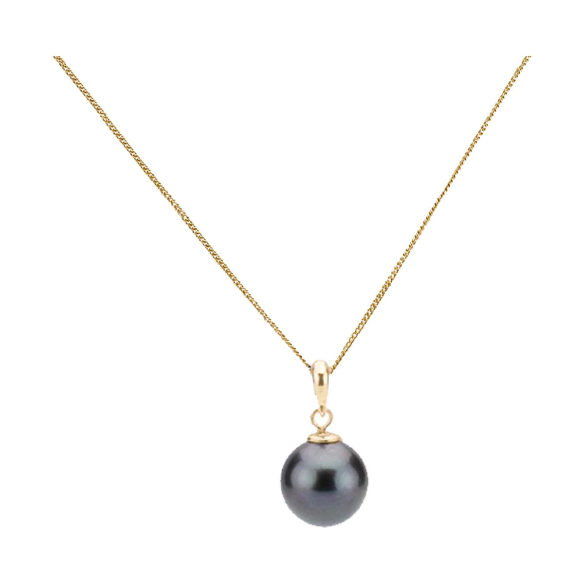 Tahitian Pearl Simple Pendant  |  9ct Yellow Gold