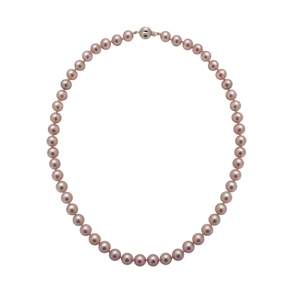 Pink Freshwater Pearl Necklace | AAA Grade | 8 mm